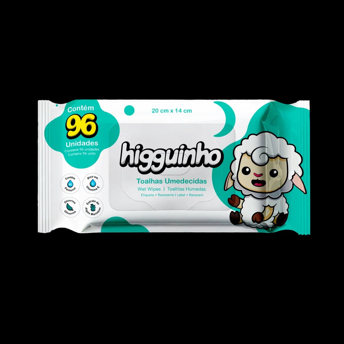 Higguinho — Toalhas Umedecidas Infantis · 96 un.