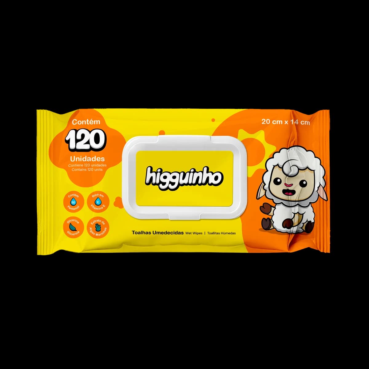 Higguinho — Toalhas Umedecidas Infantis · 120 un.